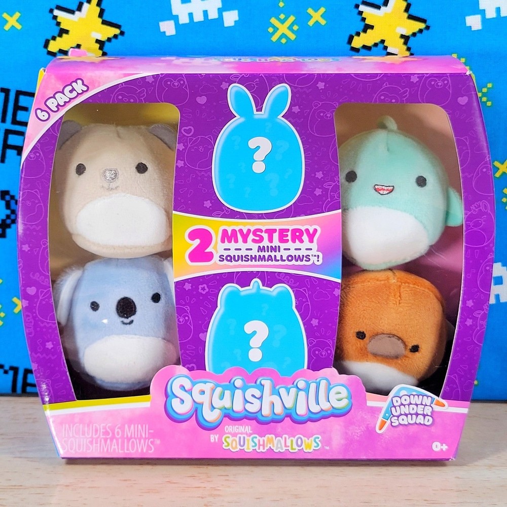 Squishmallow Squishville Down Under Squad 2.5" UltraSoft Stuffed Plush Set New